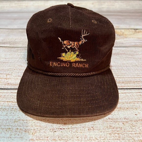 Accessories Vintage Encino Ranch Deer Hunting Corduroy Hat Brown